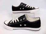 Women's Fashion Canvas Sneakers Lace Up Shoes, Size 5.0 US Black, NEW, 24391