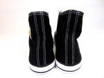 Hi-Top Fashion Sneakers Black Canvas Casual Shoes Women's Size 10.0 NEW