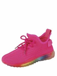 Women's Rainbow Sole Mesh Low Top lace Up Look Slip On Fashion Sneaker Shoes NEW