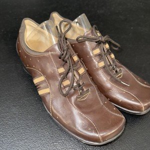 VTG Brown Leather Womens Nine West "Verrill" Fashion Athletic Shoes. Size 7M