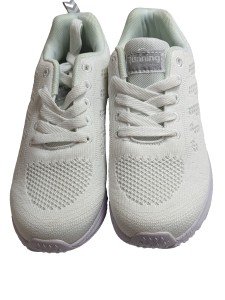 Fashion Sport Women White Running Light Weight Sneaker Shoes size 6.5 Sporty Gym
