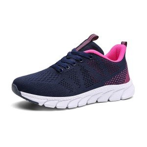 Ladies Athletic Shoes Mesh Sneakers Workout Womens Lace Up Non-Slip Sport Shoe