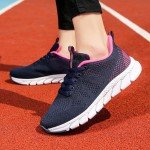 Ladies Athletic Shoes Mesh Sneakers Workout Womens Lace Up Non-Slip Sport Shoe