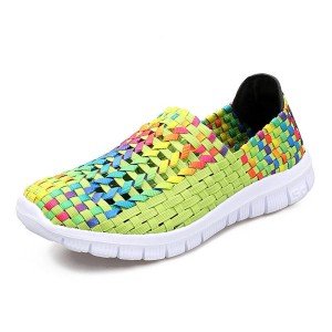Ladies Sneakers Slip On Walking Shoes Workout Womens Comfort Elastic Sport Shoe