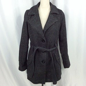 Liz Claiborne Women's Black Belted Knit Jacket