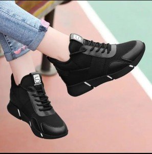 Women Autumn Black Casual Sneakers Size 6  Comfortable Sport Shoes Ladies Runnin