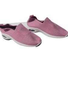 Women Breathable Round Toe Athletic Shoe Lightweight Low Top Walking Shoes Pink