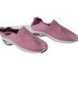 Women Breathable Round Toe Athletic Shoe Lightweight Low Top Walking Shoes Pink