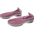 Women Breathable Round Toe Athletic Shoe Lightweight Low Top Walking Shoes Pink