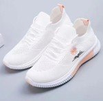  Ladies Athletic White Shoes With  Laces New 