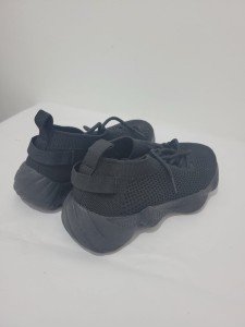 Womens Spring Summer Black Mesh Lace Up Sport Trainers Sneakers Running Shoes