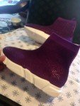 Ladies Purple Sparkly Tenny Shoes - Unbranded