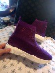 Ladies Purple Sparkly Tenny Shoes - Unbranded