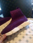 Ladies Purple Sparkly Tenny Shoes - Unbranded