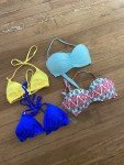 Four Womens Bikini Tops all Sizes Medium Travel Vacation Swimwear 