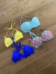 Four Womens Bikini Tops all Sizes Medium Travel Vacation Swimwear 