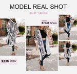 Dokotoo Womens Ladies Summer Beach Hawaiian Vacation Resort Wear Cruise Essentials Outfits Fashion Print Pop Pop Tassel Kimonos Spring Cardigans Bathing Suit Swimwear Swim Bikini Cover up Black