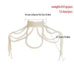 Women's pearl shoulder chain multi-layer sexy beach bikini party shoulder necklace Paris fashion ball chain jewelry accessories