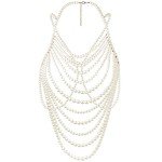 BELLALULU Women's Pearl Body Chain Bra Sexy Bikini Body Chain-shoulder Necklace paris Fashion Body Chain Jewelry Show