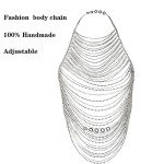 STONEFANS Rhinestone Body Chain Top For Women Men Sexy Bikini Bra Chain Body Jewelry Layered Underwear Party (fashion)