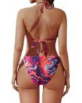 Pinup Fashion 3 Piece Swimsuits Women Red Colorful Bathing Suit with Cover Up Set Sexy Bikini with Mesh Coverup S-XL