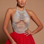 STONEFANS Rhinestone Body Chain Top For Women Men Sexy Bikini Bra Chain Body Jewelry Layered Underwear Party (fashion)