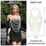 BELLALULU Women's Pearl Body Chain Bra Sexy Bikini Body Chain-shoulder Necklace paris Fashion Body Chain Jewelry Show