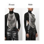 STONEFANS Rhinestone Body Chain Top For Women Men Sexy Bikini Bra Chain Body Jewelry Layered Underwear Party (fashion)