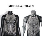 STONEFANS Rhinestone Body Chain Top For Women Men Sexy Bikini Bra Chain Body Jewelry Layered Underwear Party (fashion)
