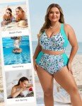 Hanna Nikole Womens Plus Size Beach Fashion Bikini Sets Womens 2024 Modest Bikini Sets Leopard Print M