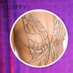 Florry Sexy Rhinestone Body Chain Bra Silver Butterfly Hollow Out Top Beach Bikini Fashion Body Chains Jewelry for Women and Girls