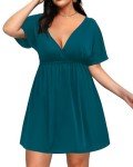Pinup Fashion Plus Size Cover Up Dress Peacock Cover Ups Swimwear Women Wrap V-Neck Bikini Beachwear Sheer Bathing Suit Coverups