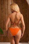 HISAGUHE Women Sexy Tie Rope Bikini Set 2 Piece Swimsuit Fashion Bathing Suit Swim Wear(Orange,M)