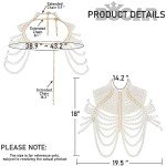 BOCAR Pearl Body Chain for Women Fashion Shoulder Necklaces Bra Sexy Bikini Body Chain Body for Women,party, Wedding, Photo Shoot, Adjustable Pearl Body Jewelry(BC-001-White)