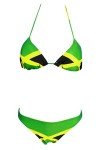 VOARYISA Women's Fashion Caribbean Jamaica Flag Bikini Swimsuit Swimwear (X-Large/16-18) Green