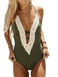 Cupshe Fashion Women s Ladies Vintage Lace Bikini Sets Beach Swimwear Bathing Suit S Green