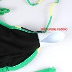 VOARYISA Women's Fashion Caribbean Jamaica Flag Bikini Swimsuit Swimwear (X-Large/16-18) Green