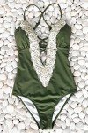 Cupshe Fashion Women s Ladies Vintage Lace Bikini Sets Beach Swimwear Bathing Suit S Green