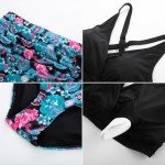 Hanna Nikole Fashion High Waisted Tummy Control Bikini Sets for Women Cashew Florals Bikini L