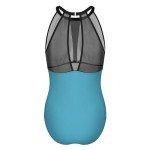 One-Piece Swimsuit Women Fashion Bahamas Flag Beach Bikini Bathing Suits L