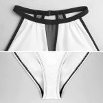 One-Piece Swimsuit Women Fashion Bahamas Flag Beach Bikini Bathing Suits L