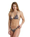 ARENA All Over Women's Triangle Bikini Set - Fashion Two Piece Swimsuit | Women's Bathing Suit, Cute Bikini Swimsuits for Beach & Pool,Burgundy Multi
