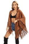 NGBUY Fashion Fringed Casual Shawl Wraps for Women Scarf Beach Bikini Cover Ups-Brown