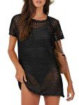 PIQDZZUI Women Swimsuit Coverup Crochet Bathing Suit Cover Ups for Swimwear 2023 Summer Outfits Fashion Clothes Bikini Pool Beachwear Beach Dress Knit Pullover