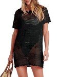 PIQDZZUI Women Swimsuit Coverup Crochet Bathing Suit Cover Ups for Swimwear 2023 Summer Outfits Fashion Clothes Bikini Pool Beachwear Beach Dress Knit Pullover