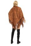 NGBUY Fashion Fringed Casual Shawl Wraps for Women Scarf Beach Bikini Cover Ups-Brown