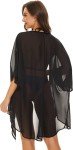 SUN-ROSE FASHIONS Solid Georgette Women's Sexy Bikini Cover up Body wrap Knot Pareo | Beach Cover up | Shrug | Overcoat | One Size fits All, Black, Free Size