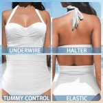 UNICEU Womens Fashion One Piece Halter Bathing Suits, Novelty Jamaica Flag Print Womens One Piece High Cut Bikini Bathing Suits