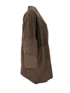 Marina Rinaldi Women's Brown Insulated Scarf Coat
