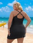 Blooming Jelly Womens Plus Size Bathing Suit One Piece Swimsuit Swim Suits for Women 2025 Tummy Control(Black,3X-Large)